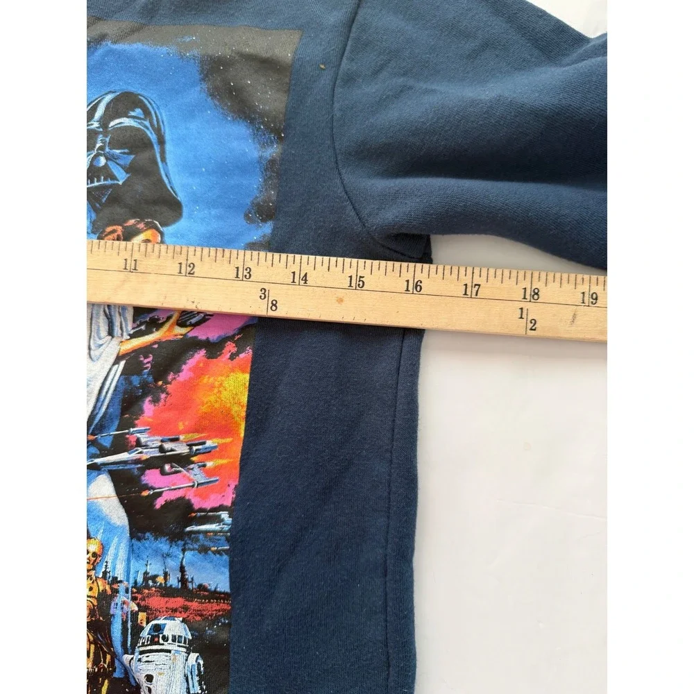 Gymboree Star Wars A‎ New Hope Movie Poster Graphic Sweatshirt Navy Kids M 7-8